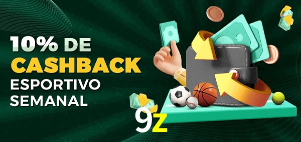 10% de bônus de cashback na 9z